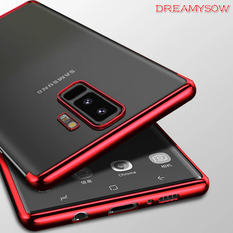 Мягкий чехол из ТПУ с гальваническим покрытием для Samsung Galaxy S9 Plus S8 S7 Edge S6 Note8 Note5 A3 A5