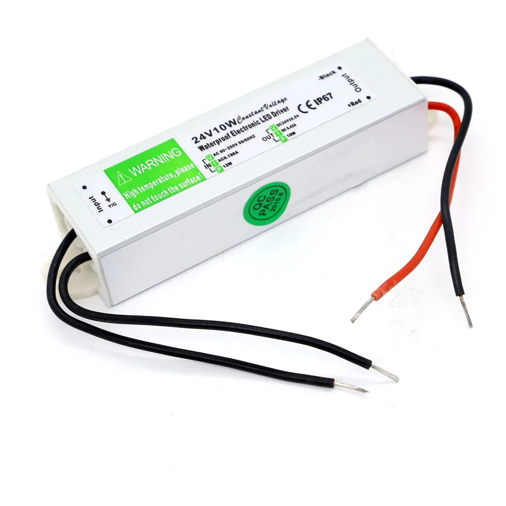 DC 24V источник питания светодиодный драйвер Водонепроницаемый IP67 трансформатор AC
