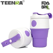TEENRA 1 шт. 395 мл силиконовая складная чашка для кофе воды