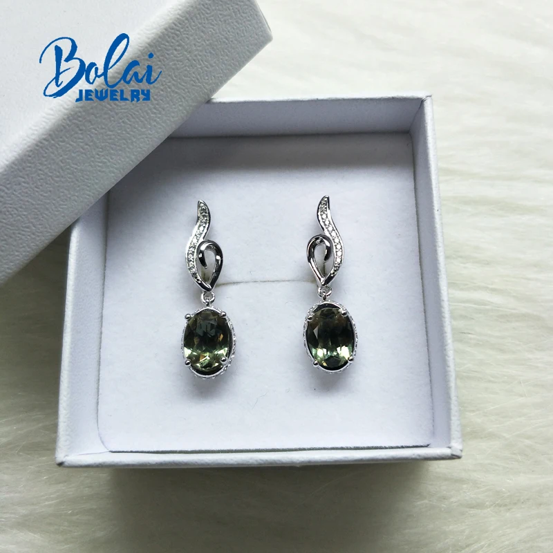 Bolaijewelry, серьги из зултанита, Стерлинговое Серебро 925 пробы, драгоценный камень с изменением цвета, хорошее ювелирное изделие, лучший подарок для женщин, свадебные, вечерние