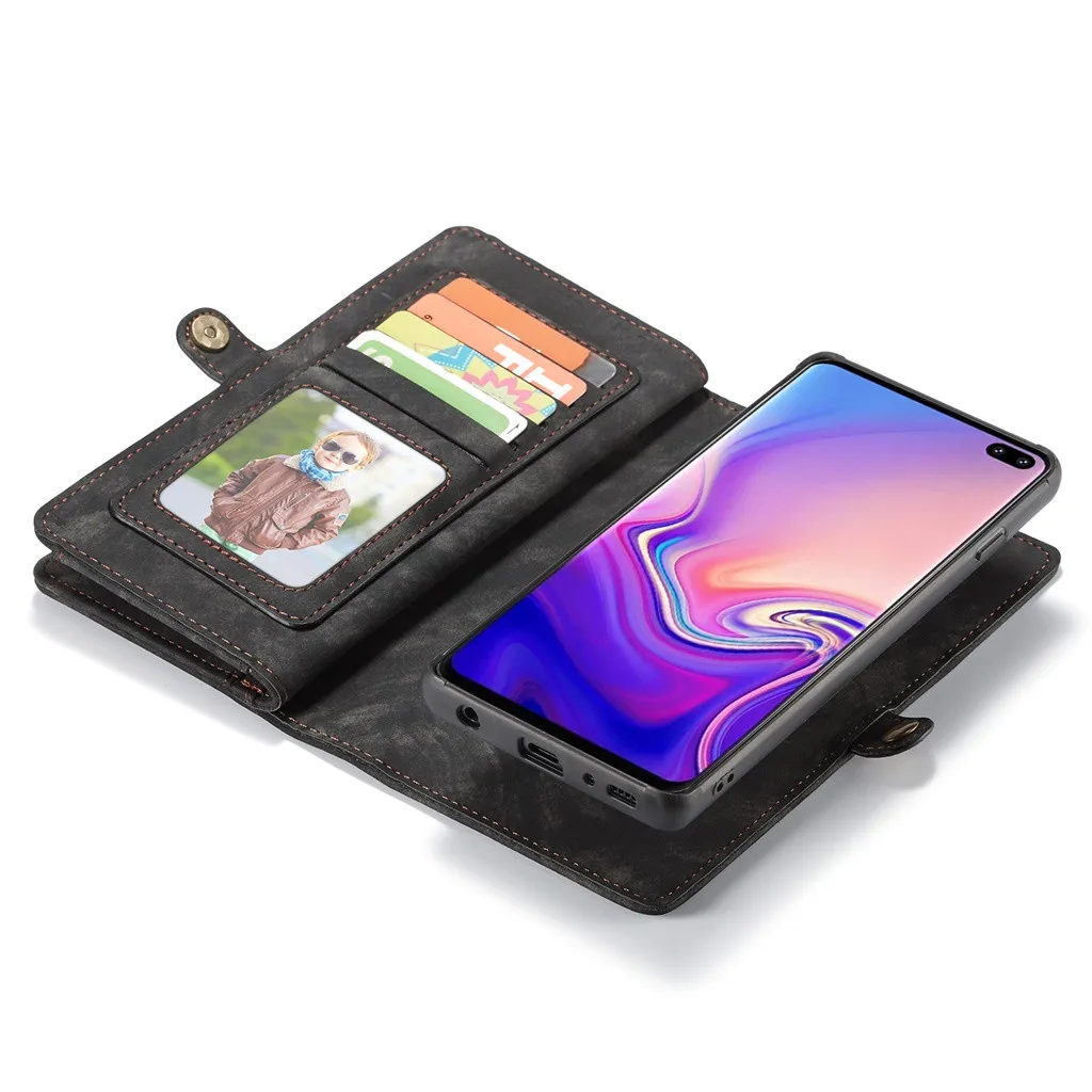 Чехол для телефона новинка CASEME Samsung S10 6 1 дюйма 2 в кошелек с 11 отделениями