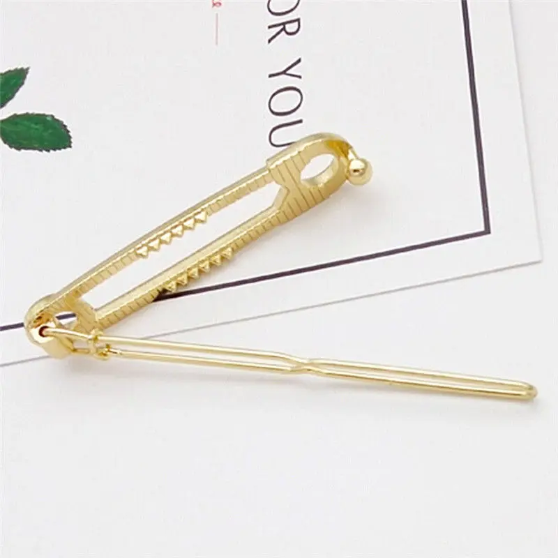 

2017 Hot Sale 1Pc High Quality Paperclip Wedding Headwear 2 Colors Bridesmaid Hair Clip Metal Hairpin Simple Hair Accessory