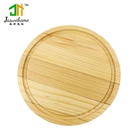 jaswehome pine wood round cutting board cheese boards solid wood chopping block chopping board with juice groove