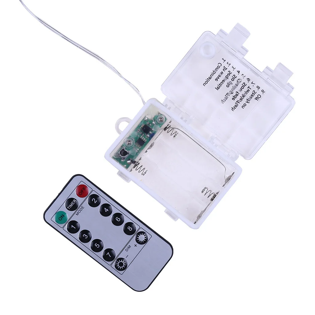 Светодиодная гирлянда с дистанционным управлением лампа на зажиме для