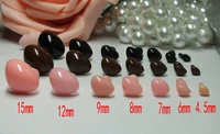 free ship30pcslot velvet triangle safety nose with washer blackbrownpink color 5 15mmsize can choose