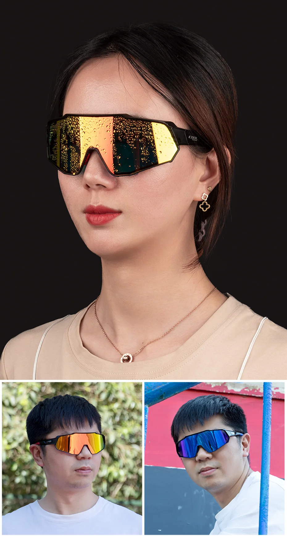 CoolChange поляризационные спортивные солнцезащитные очки UV400, очки для велоспорта, очки для шоссейного велосипеда, для улицы, MTB, для езды на велосипеде, очки для мужчин и женщин