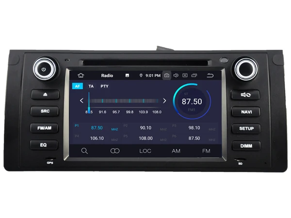 Quad Core Android 9 0 Автомобильный DVD плеер для BMW E39/M5 (1995 2003)/X5 E53 (2000 2007) мультимедийный