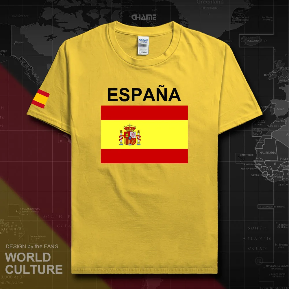 Испанская футболка Espana Мужская из 100% хлопка с национальной командой модная для