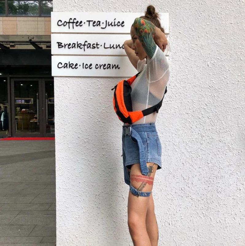 LANMREM 2019 летняя новая модная одежда Женская высокая поясная пряжка Леггинсы