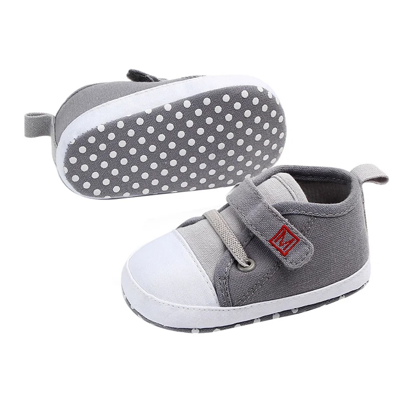 

Newborn Baby Boy Canvas Shoes First Walker solid color casual Toddler Sports Shoes Non-slip Soft Bottom Warm Shoes 0-12M