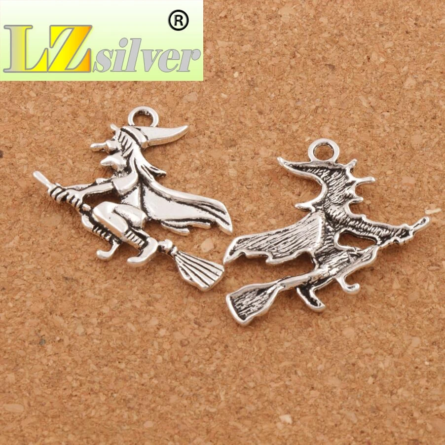 Ведьмы на метла Spacer Шарм Бусины Подвески из сплава ручной работы ювелирных