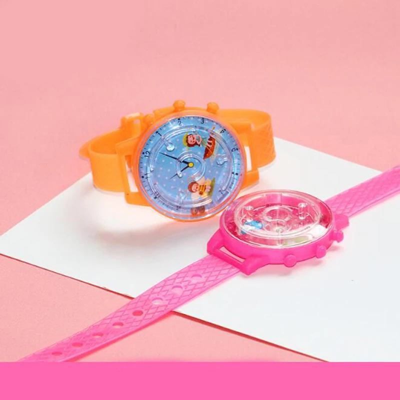 4 шт./компл. милые красочные портативные трек мяч лабиринт часы развивающие