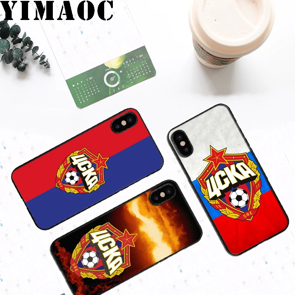 Мягкий силиконовый чехол YIMAOC ЦСКА для iPhone 11 Pro Xr Xs Max X или 10 8 7 6 6S Plus 5 5S SE |