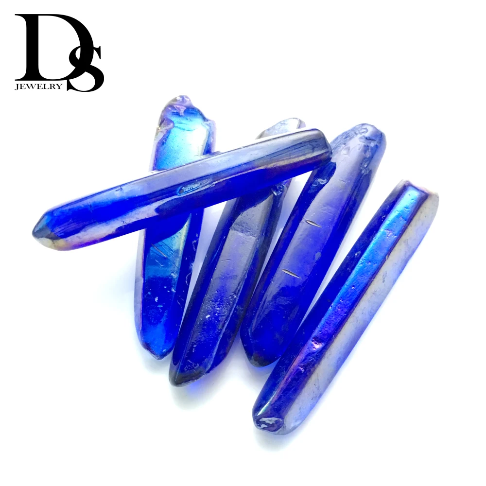 5 шт. титановый кварцевый кристалл Angel Aura точки палочки с гальваническим