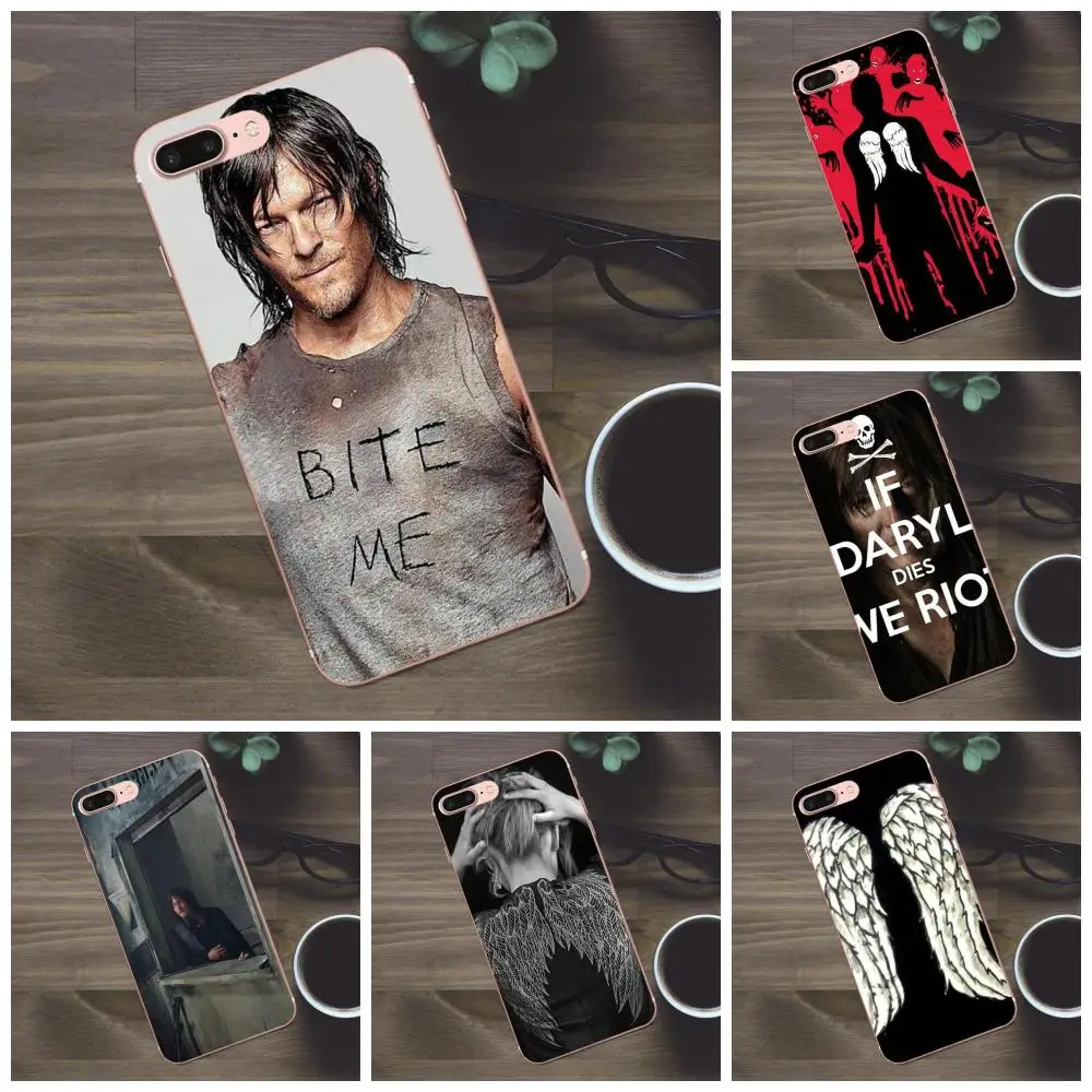 Bixedx Daryl Dixon Fly Wings Печать рисунок ТПУ для Apple iPhone X 4 4S 5 5C SE 6 6S 7 8 Plus Galaxy A3 A5 J1 J2 J3 J5 J7