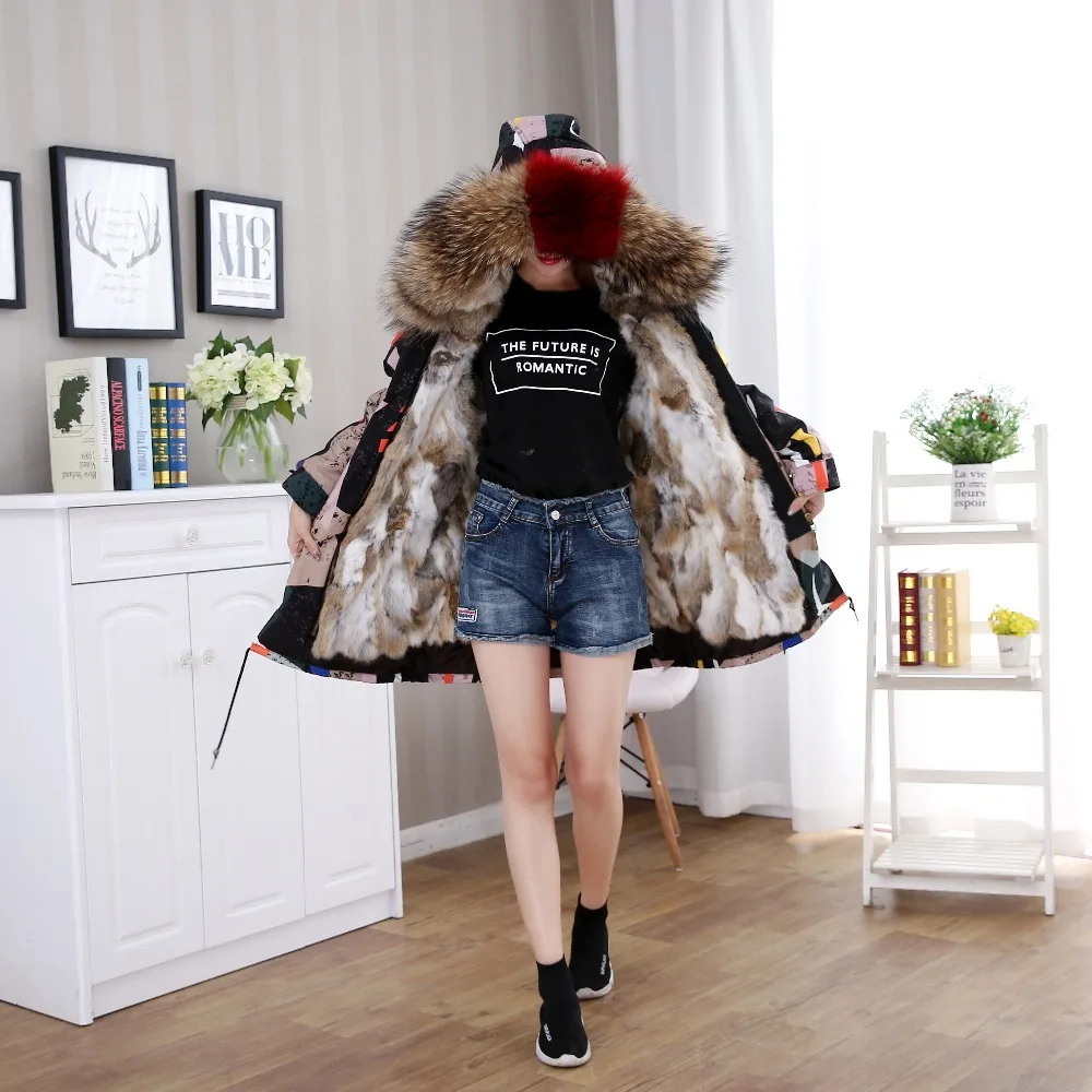 

Новинка, модное зимнее женское меховое пальто, меховое пальто из чистого кроличьего меха, подкладка из кроличьего меха для предотвращения к...