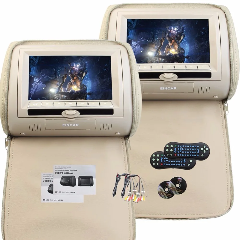 2 шт. автомобильный DVD плеер на подголовник с 7 дюймовым экраном|player fm|dvd player divx usbdvd