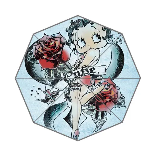 Настраиваемые горячие Betty Boop Best хороший прохладный Дизайн Портативный Мода Стильный Полезная Складной Зонтик#-weo022