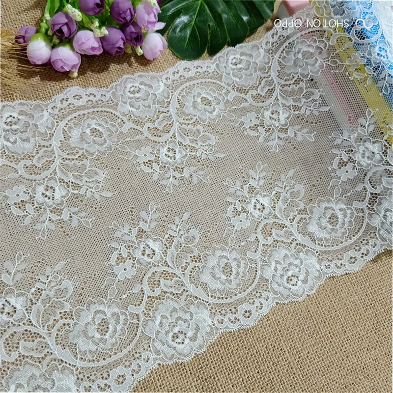 20 2-23 см E2766White растягивающаяся кружевная ткань DIY аксессуары пошива одежды