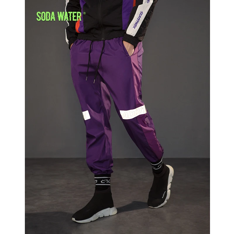 Газированной воды отражают свет ленты jogger Штаны Highstreet Винтаж Для мужчин пот s Wo
