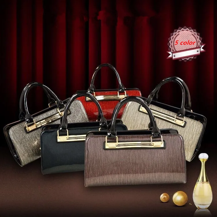 

New fashion pillow shoulder bag women leather messenger bags famous brand patent leather hand bag ladies evening clutch bags sac