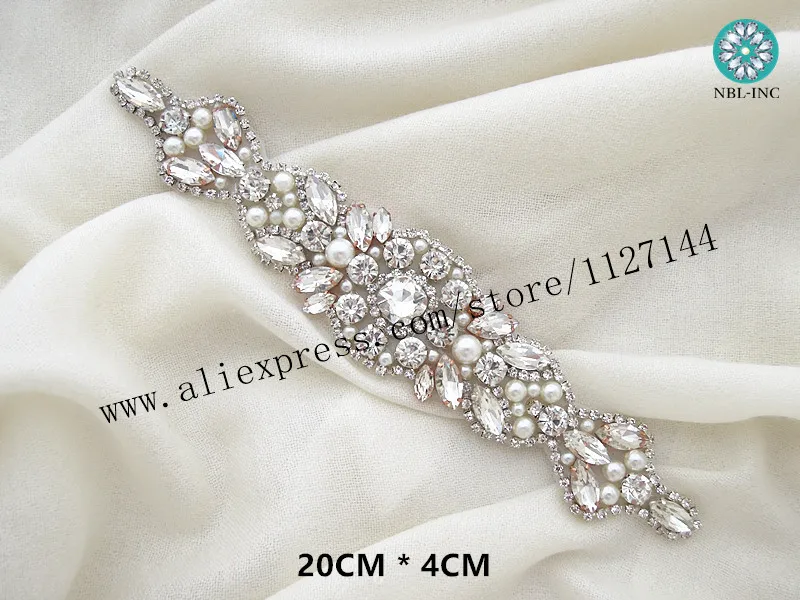 (1 шт.) ручная работа вышивка бусинами стразами для свадебных платьев WDD0876|Стразы| |