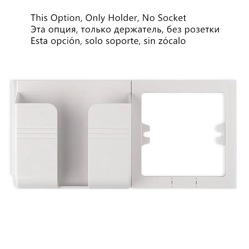 Single Frame Holder Zitt zatt настенная розетка с usb розеткой, стеклянная 2A двойная USB розетка для зарядного устройства, 16A электрическая настенная розетка - Тип: Single Frame Holder