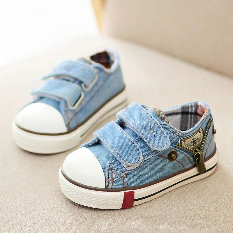 Spring Autumn Jeans Kids Shoes Low-top Denim Children Sneakers for Boys Girls Breathable Baby Infant Canvas Sport CSH248 | Детская