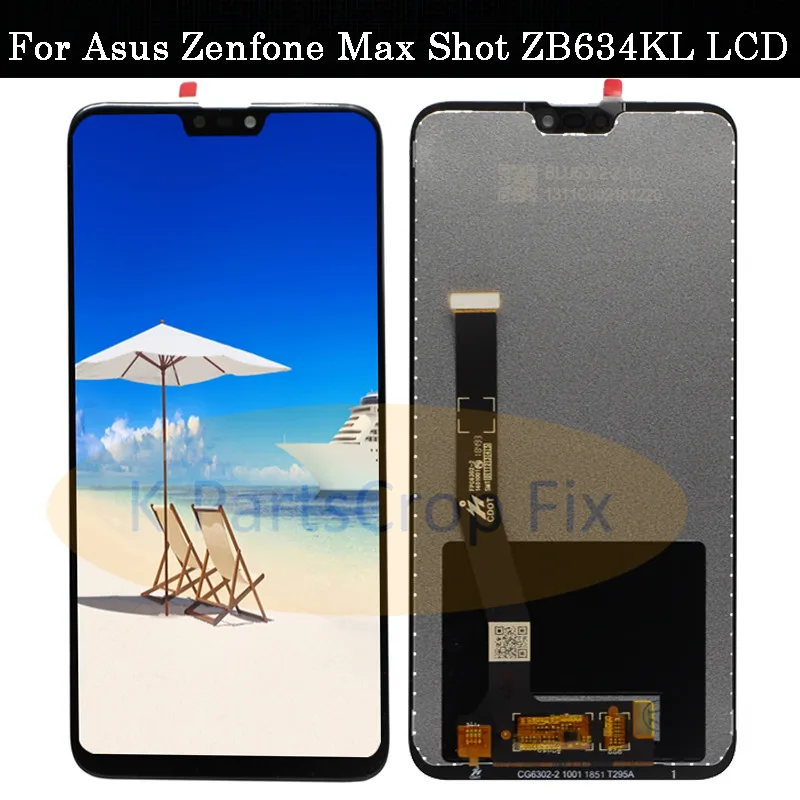 6 26 ''Новый оригинальный для asus Zenfone Max Plus(M2)/ Shot ZB634KL Полный ЖК-дисплей +