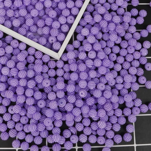 Light Purple 17 цветов 10 мм пластик ABS бусина в виде жемчужины отверстие 1,5 мм Waxberry форма бусины для DIY Ювелирная фурнитура для рукоделия аксессуары для одежды - Цвет: Light Purple