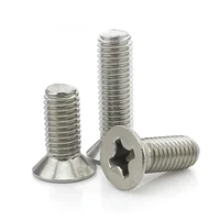 10 100pcs m1 m1 2 m1 4 m1 6 m2 m2 5 m3 m4 m5 din965 304 stainless steel flat head countersunk phillips machine screws