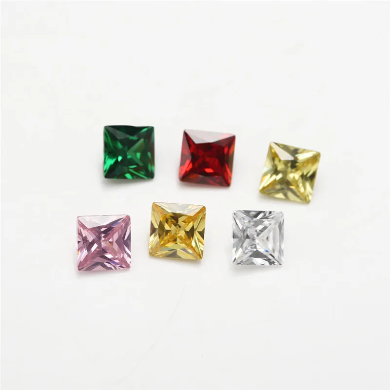 

CZ 1pc Per 15 Colors Size 4x4~10x10mm Loose Square Shape Synthetic Cubic Zirconia Stone