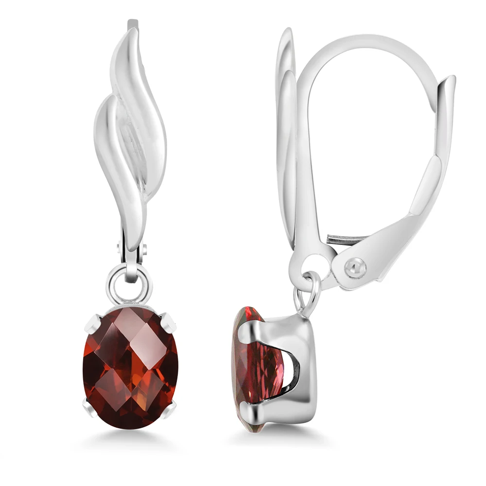GemStoneKing 1 60 Ct овальная шахматная доска натуральный красный гранат 925 стерлингового