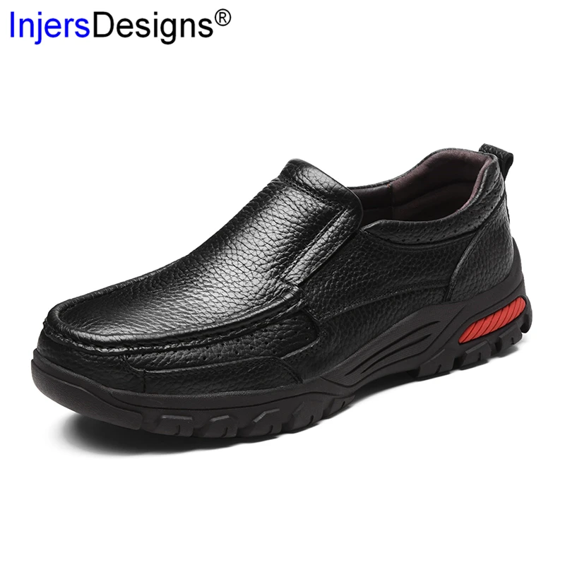 

Plus Size 38-48 High Quality Genuine Leather Casual Shoes Men Thick Sole Warm Business Men Shoes Fashion Soft Zapatos De Hombre