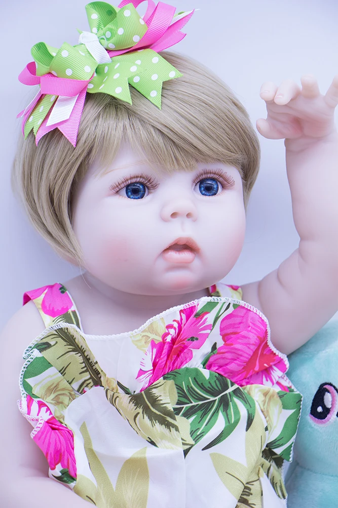 Bebe reborn/Одежда для маленьких девочек комбинезон с оборками из льна и хлопка 55 см