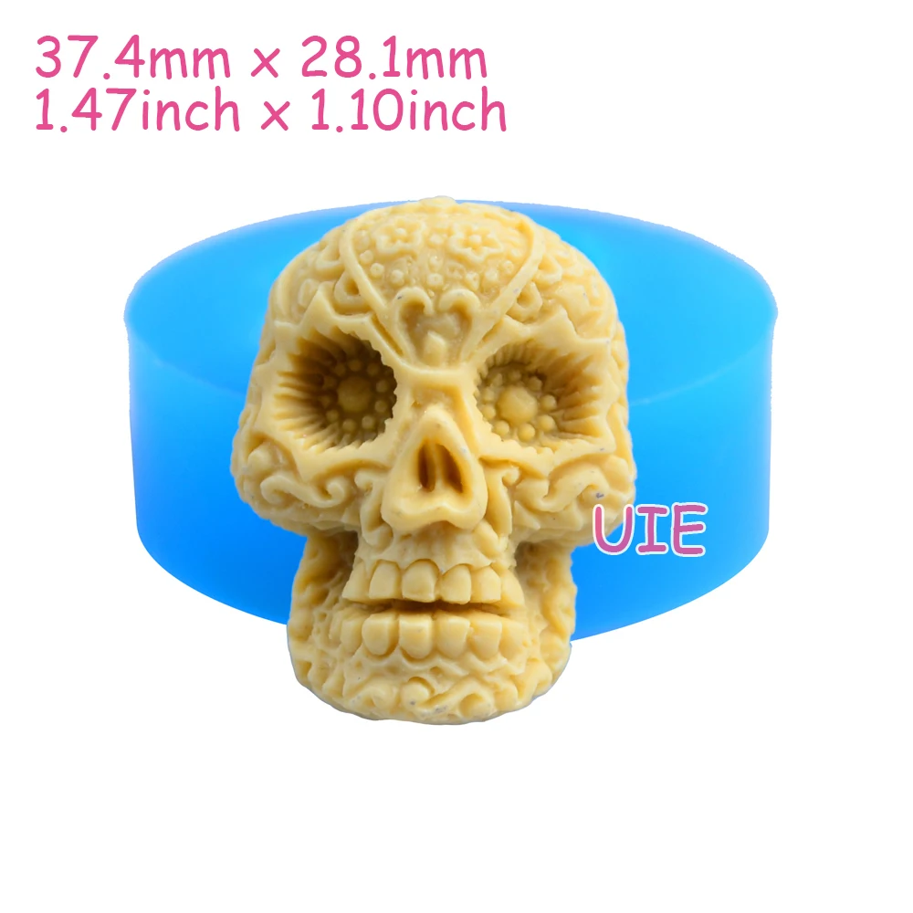 PYL216U 3D Силиконовая форма в виде головы черепа женская 40 мм-подвески для украшения