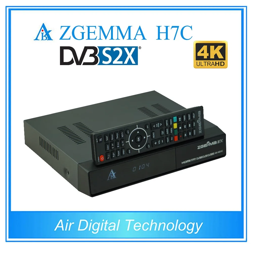 ТВ ресивер zgemma h7c 2 шт./лот 4k ultra hd dvb s2x/s2 + twin t2 & c поддержка мультипотока|receiver dvb|dvb cdvb