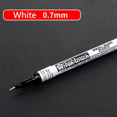 White 0.7mm 1 шт. Sakura водонепроницаемый жирный маркер с перманентной краской ручка для подписи шина CD стекло художественная картина в стиле комикса школьные канцелярские принадлежности - Цвет: White 0.7mm