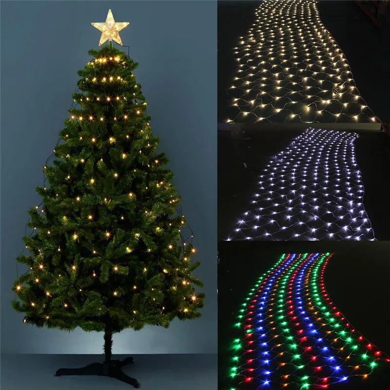 Суперъяркая сетчатая гирсветильник 8 режимов 1 5x1 5 м 96 светодиодов|curtain lights|string