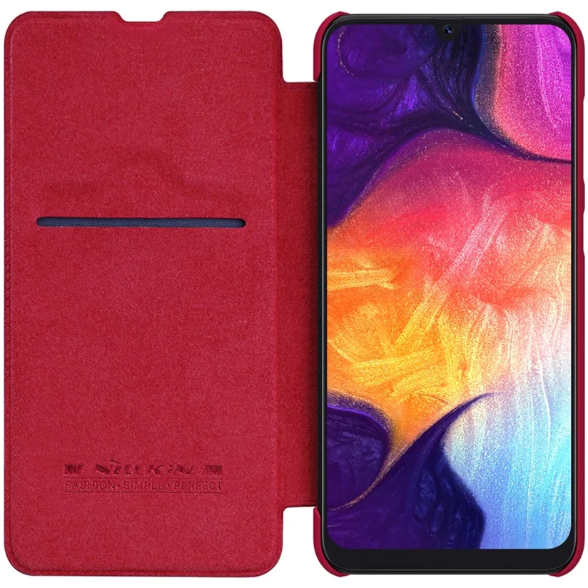 Для samsung Galaxy A50 A50S A10 A20 A30 A30S A40 A60 A70 M40 откидной Чехол Nillkin Qin кожаный откидной Чехол с отделением для карт чехлы для телефонов