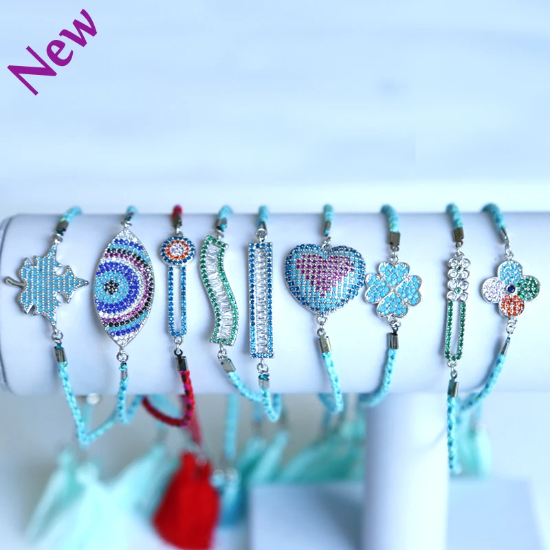Горячая продажа модный проложить Бирюзовый Шарм Соединительный шнур Diy