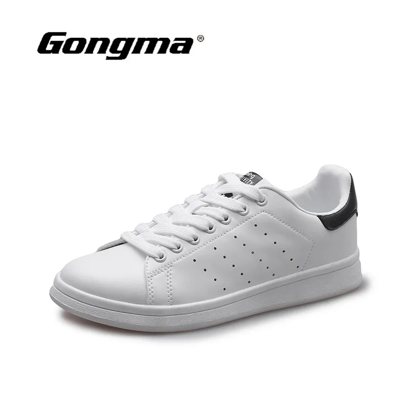 Gongma белый прогулочная обувь для отдыха переносные кроссовки Для женщин PU на