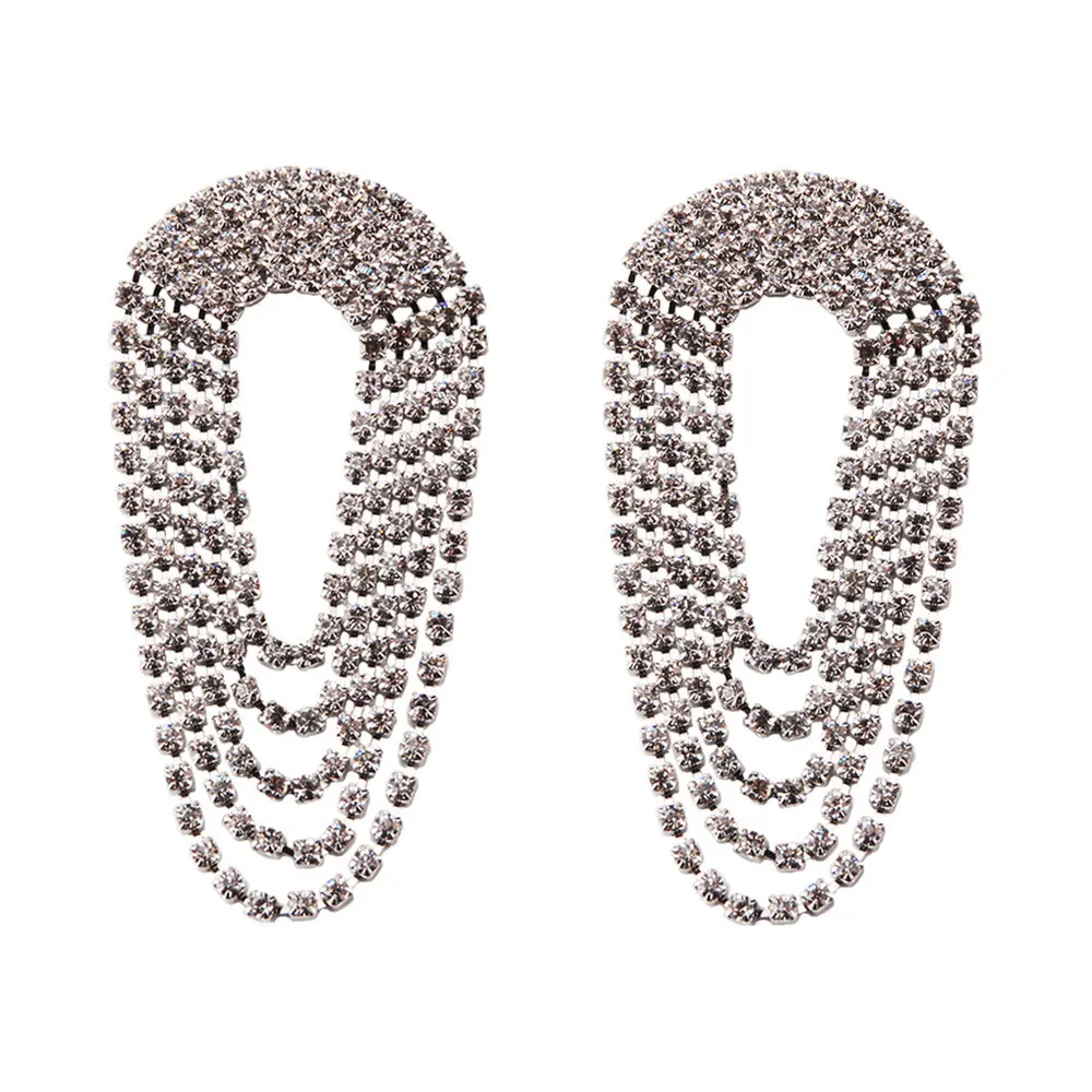 

Girlgo Silver Color Fantasy Series 48 Crystal Dangle Earrings For Women Gorgeous Metal Earrings Trendy Prom Gift Jewelry