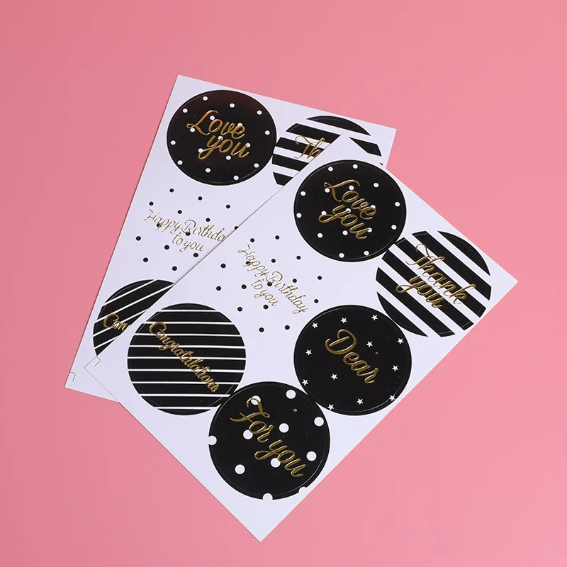 Paper Sticker 102pcs LBSISI Life 100 шт прозрачный мешок для печенья конфет подарок на день рождения прозрачная сумка для упаковки вечерние свадебные сувениры сумка для хранения - Цвет: Paper Sticker 102pcs