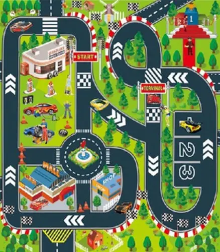 Feichao 70*80 см Нетканый ковер для маленьких детей детская игрушка Speedway/фермерский