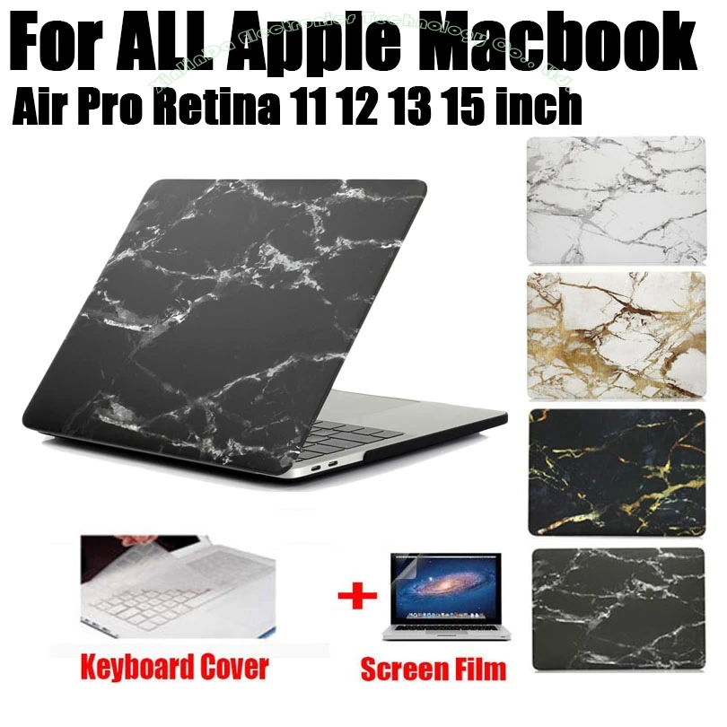 Модный матовый жесткий защитный чехол с мраморным принтом для MacBook Air 11 12 13 Pro 15