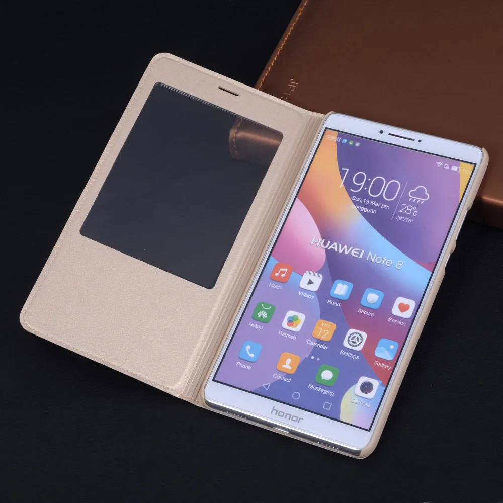 Чехол-книжка Asuwish кожаный чехол для Huawei Honor Note 8 V8 Max Note8 V8max 6 дюйма умный тонкий