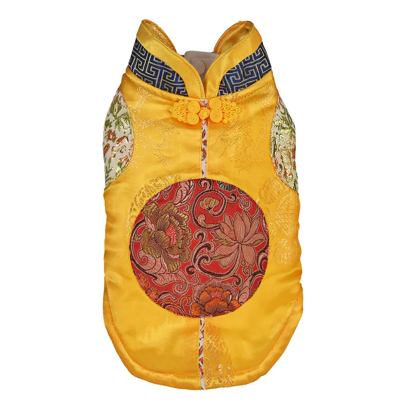 Chinese New Year Dog Clothes Tang Suit Winter Coat Jacket Outfit Cat Chihuahua Poodle Bichon Pug Clothing Pet Costume | Дом и сад