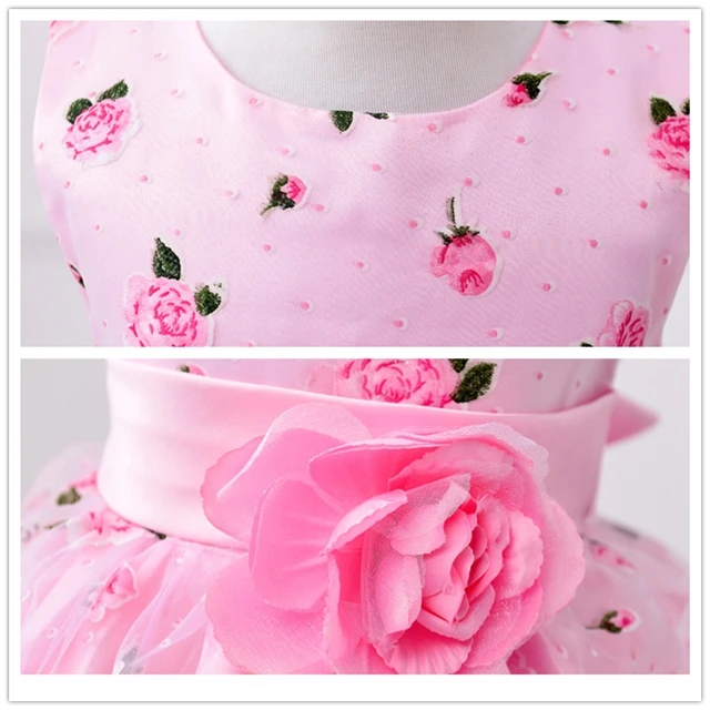Girls dress flower dresses for little girl wedding party pink purple voile sleeveless vestido de festa longo saia falda | Детская одежда