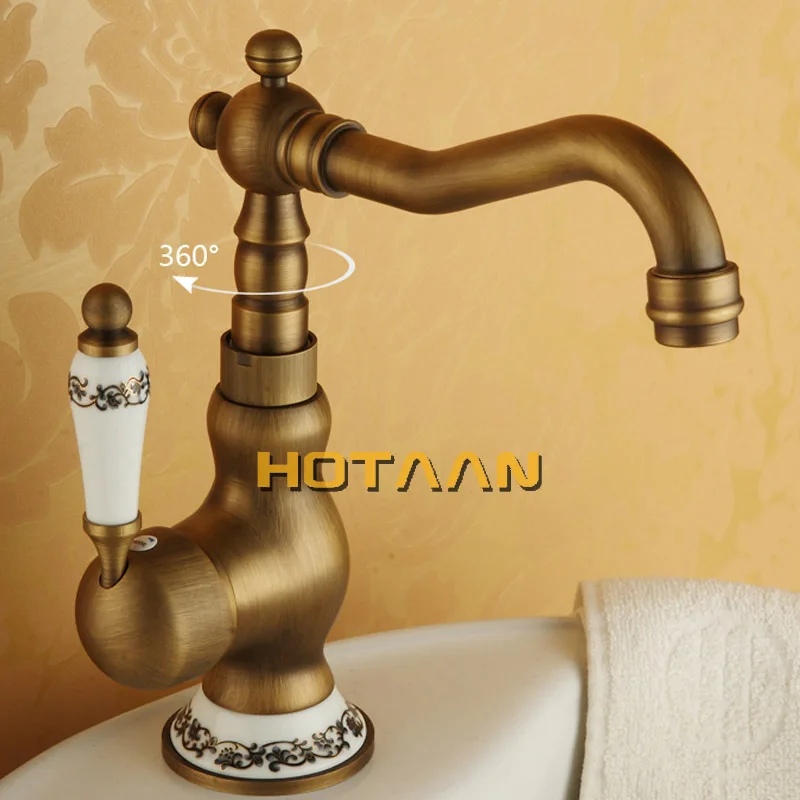 Античные латунные смесители для кухни основание из латуни и фарфора смеситель